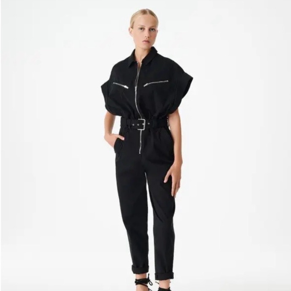 IRO Lavine Black Belted Jumpsuit